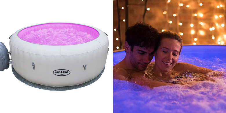 4. Lay Z Spa Paris 2 Person Hot Tub with LED Lighting